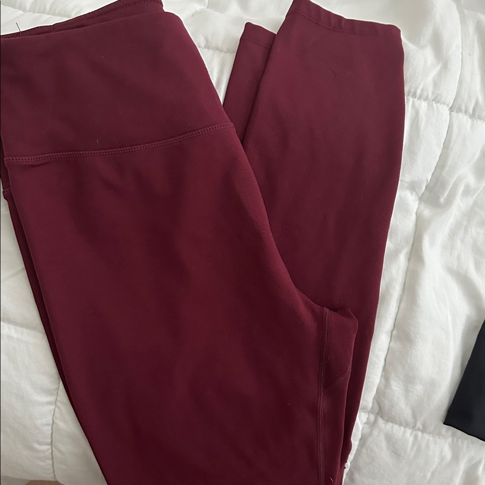 Baleaf Burgundy Activewear Leggings